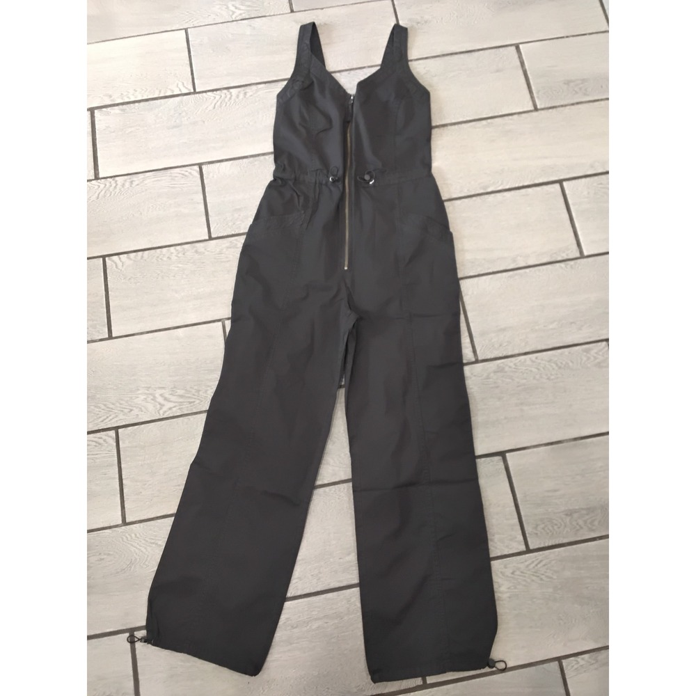 Pistola Noir Black Utility Sleeveless Jumpsuit Wide Leg Zip Front XS P00071141RF